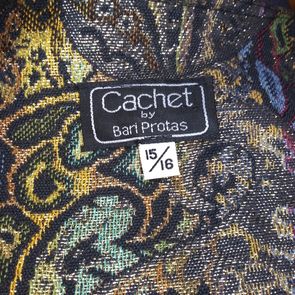 Vintage 1980's Sparkly Gold Brocade Medieval/Steampunk Style Jacket - Picture 8 of 10